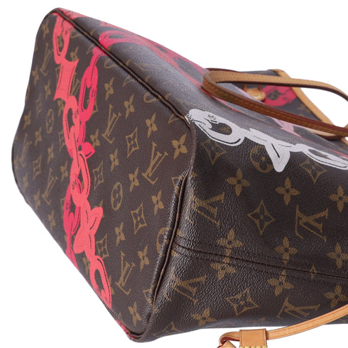 Louis Vuitton Neverfull MM Tote Monogram Bay Rose Ballerine Poppy
